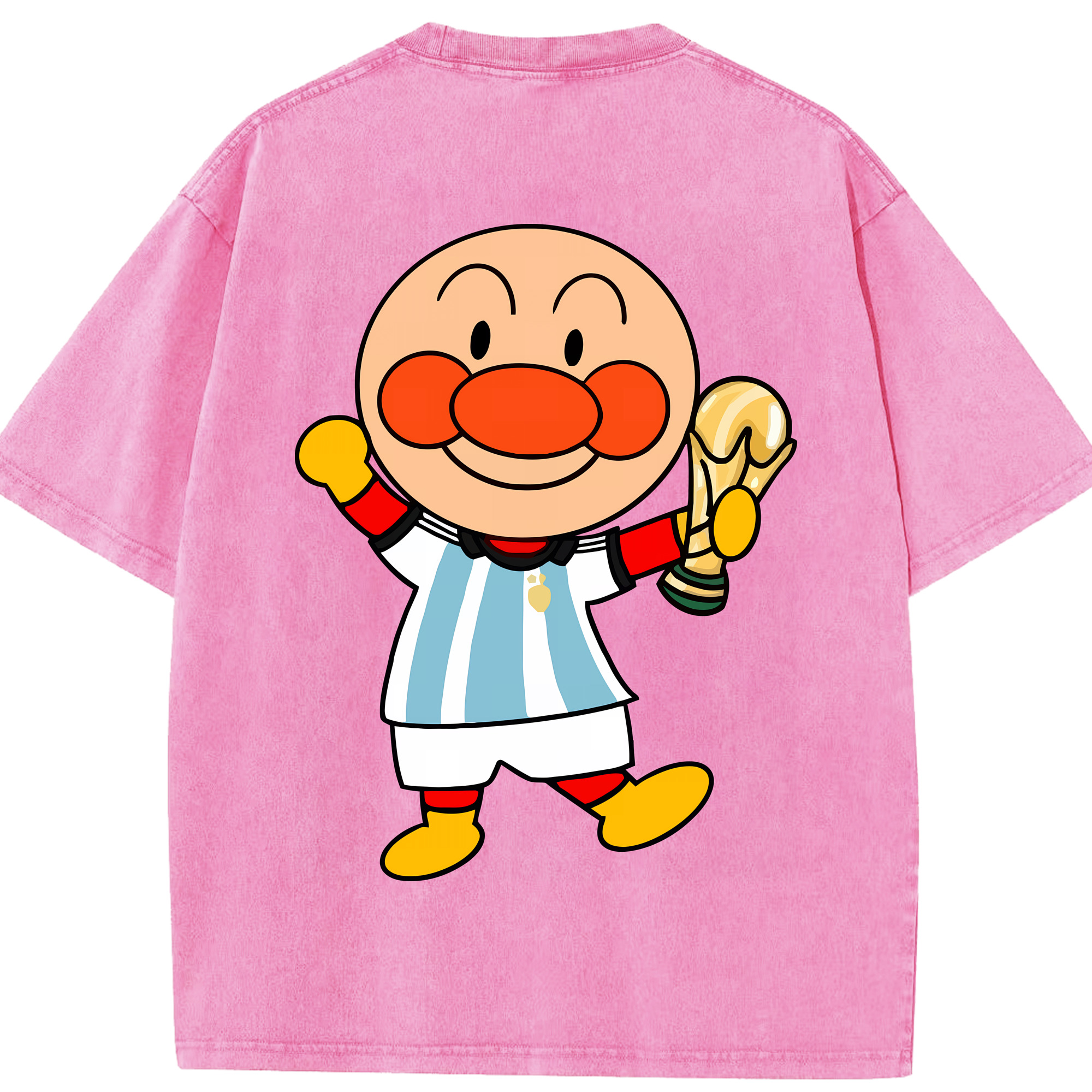 （画像用） アンパンマン Anpanman 綿100% ヴィンテージ風 半袖Tシャツ（背面プリント）